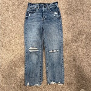 Pistola Distressed Straight Leg Blue Jeans